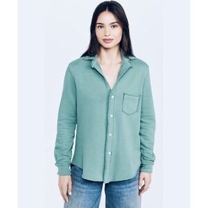 Frank & Eileen Eileen Shirt Womens Medium Button Up 100% Organic Cotton Seafoam